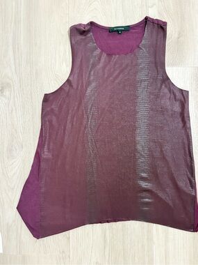 Olivaceous Plum Metallic Layered Tank